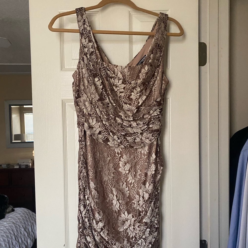 Gold cocktail dress